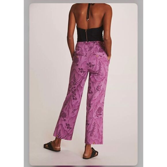 Anthropologie Pleated Column Pants Size 8 - Picture 4 of 5